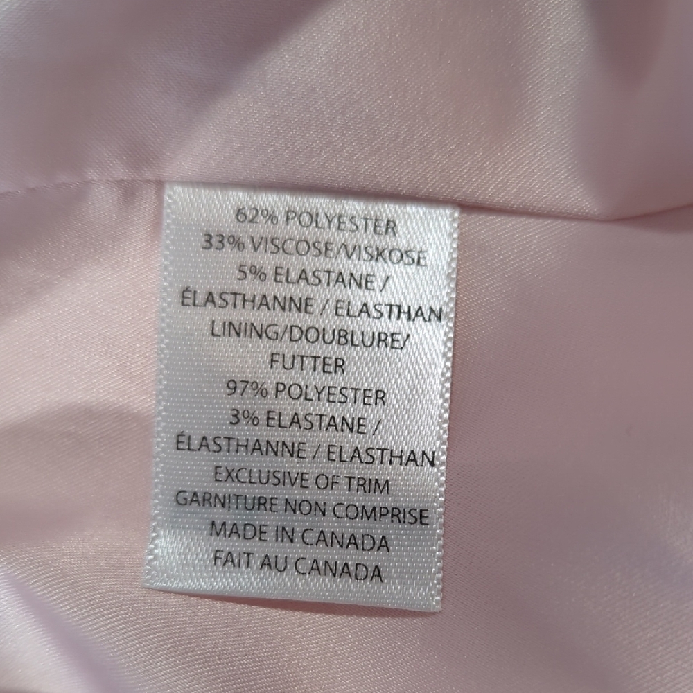 Pink Tartan Tailored Sleeveless Blouse | Light Pink Satin | Size 4 | Zip Back - Picture 8 of 12
